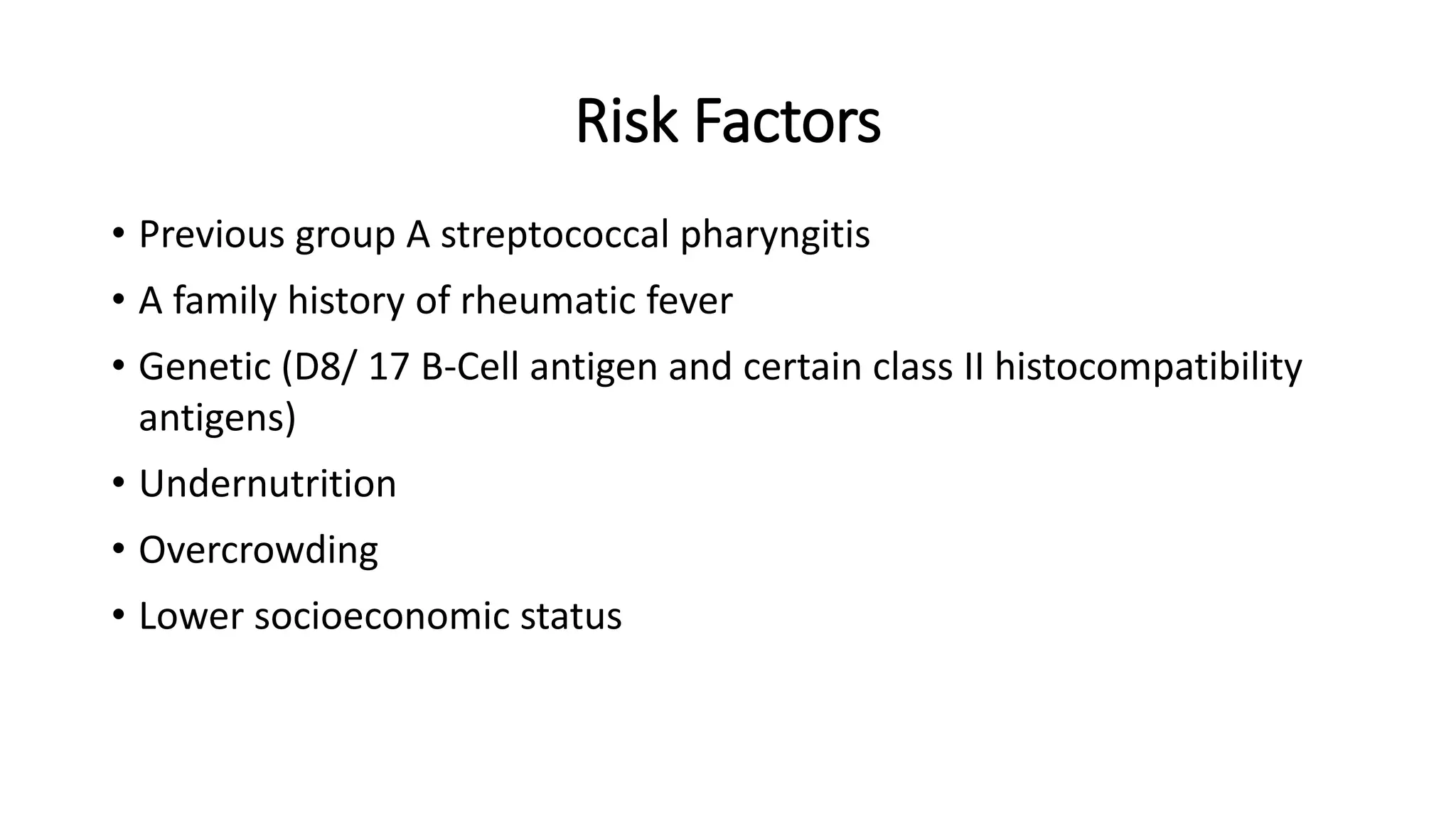Acute rheumatic fever & Rheumatic Heart Disease | PPT