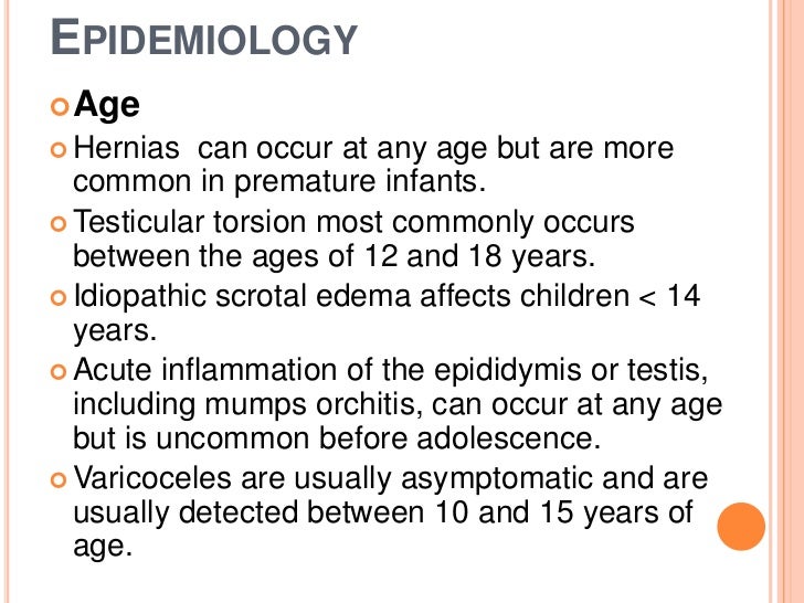 Acute scrotal swelling and pain in children1