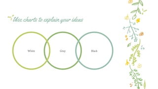 Use charts to explain your ideas
GrayWhite Black
 