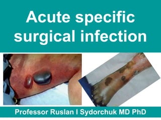 Acute specific
surgical infection
Professor Ruslan I Sydorchuk MD PhD
 