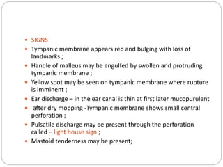 Acute suppurative otitis media | PPTX