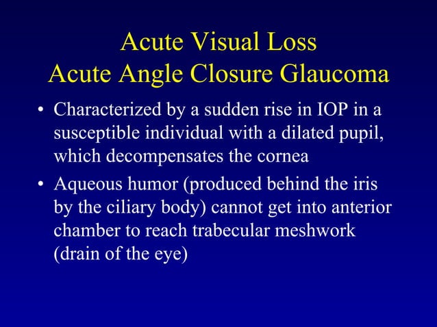Acute visual loss | PDF