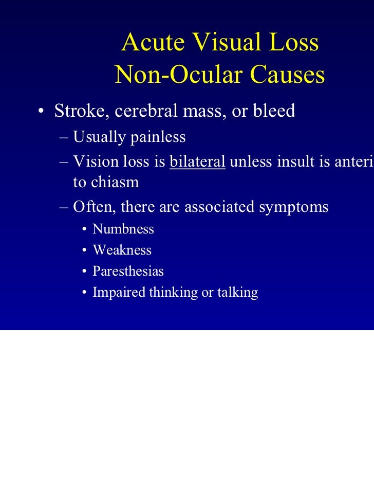 Acute visual loss