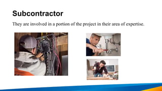 The Roles in a Project for Construction Management | PPTX
