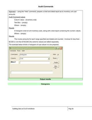 Audit Commander Worksheet Analyzer | PDF