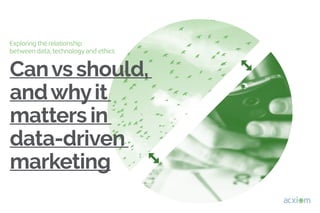 Canvs should,
andwhyit
matters in
data-driven
marketing
Exploring the relationship
between data, technology and ethics
 