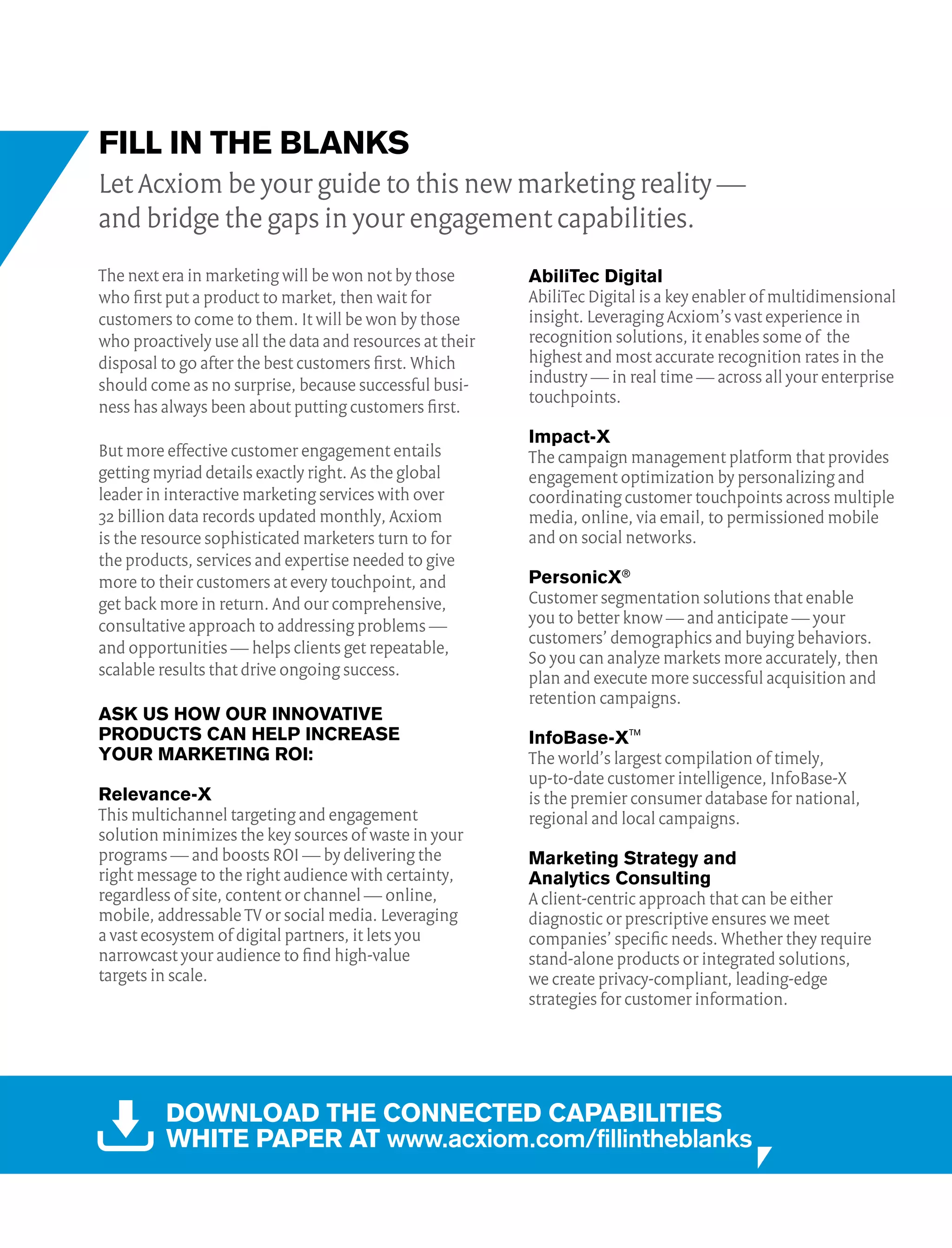 Acxiom corporate brochure 2010 PDF