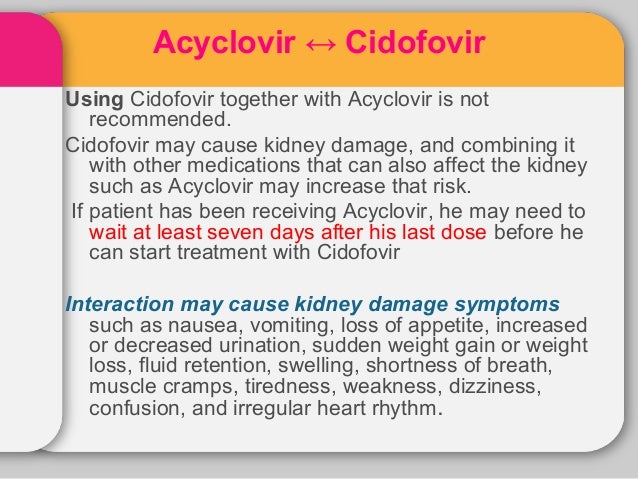 does acyclovir cause kidney problems