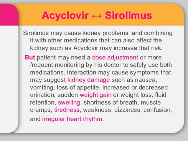 does acyclovir cause weight loss