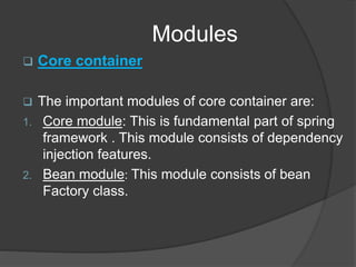 Spring Architecture | Advanced Java | PPT