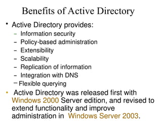 Comprehensive Overview of Active Directory and Its Network Management ...