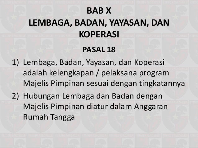 AD-ART Pemuda Pancasila