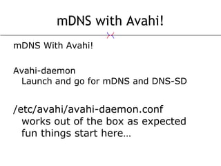 Ad-Hoc Networking in Linux with Avahi | PPT