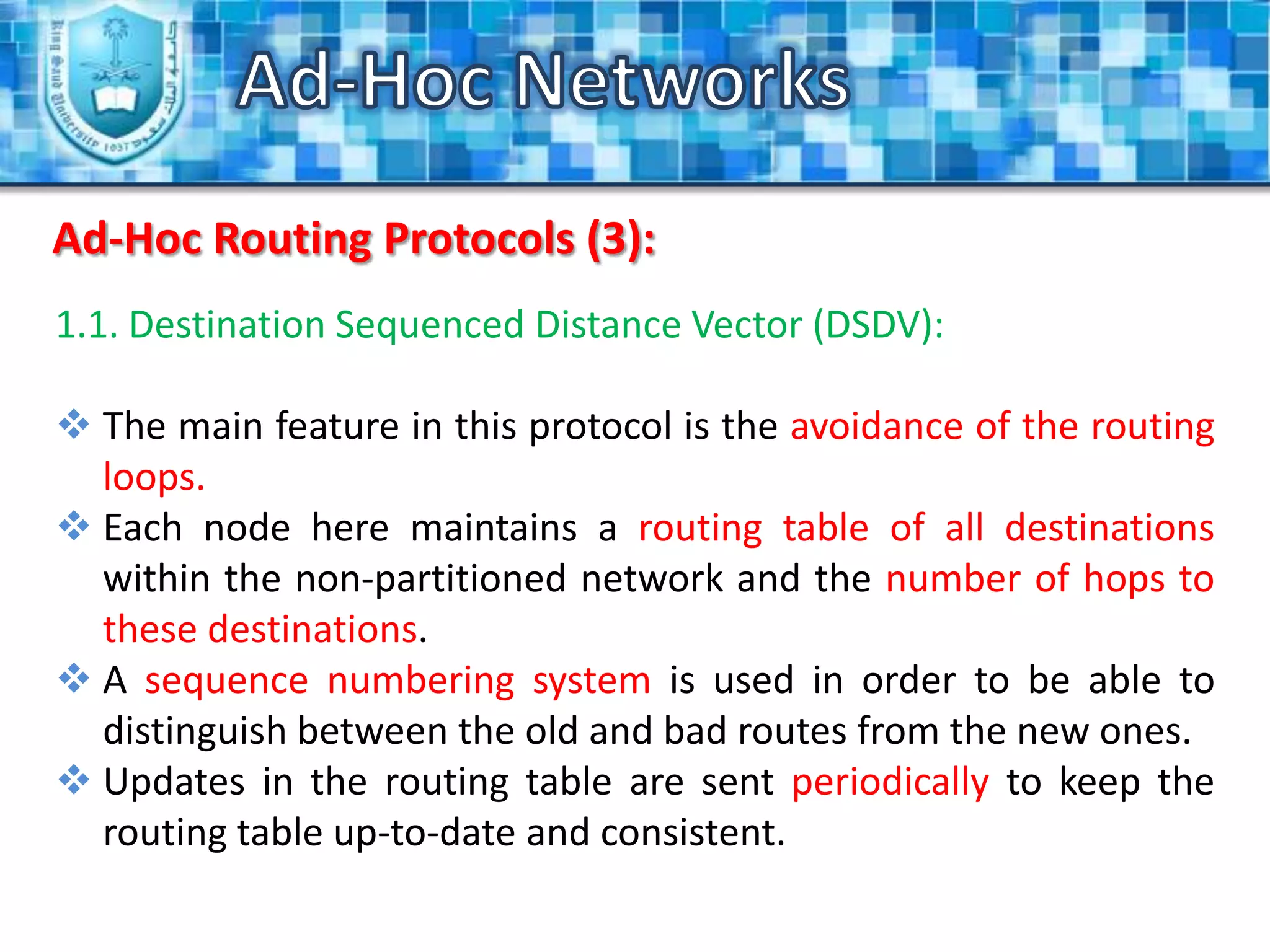 Infrastructureless networks.