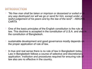 Rule of law in bangladesh