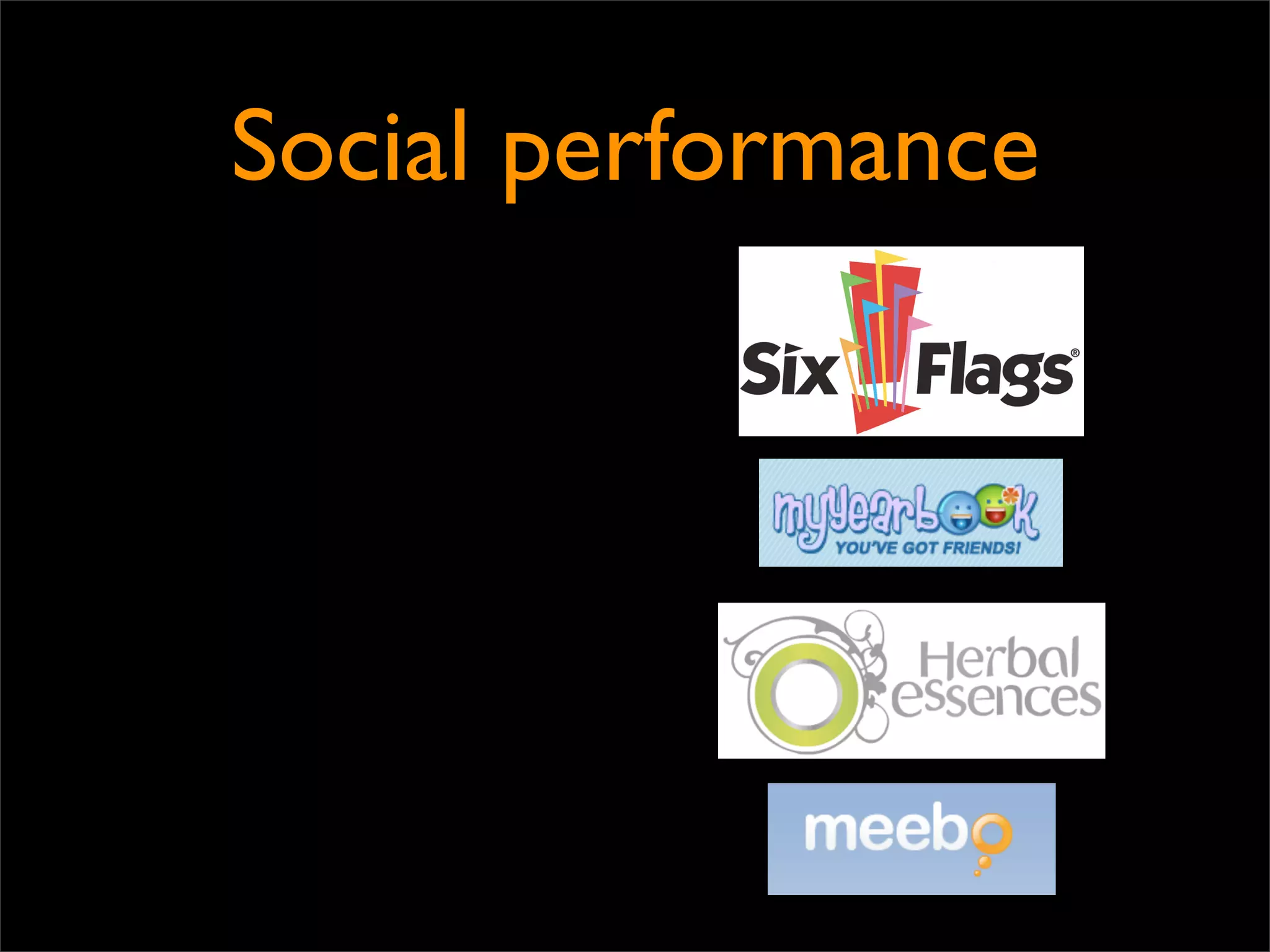 Social performance
 