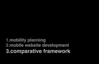 1. mobility planning"
2. mobile website development"
3. comparative framework"
   !
                                 5thﬁnger
 