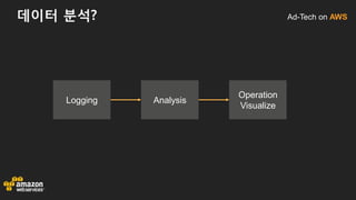 Ad-Tech on AWS데이터 분석?
Logging Analysis
Operation
Visualize
 