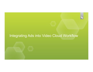 Integrating Ads into Video Cloud Workflow
 