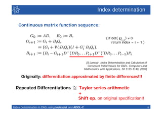 Index Determination in DAEs using the Library indexdet and the ADOL-C Package for Algorithmic Differentiation