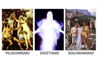 PELAGIANISMO DOCETISMO DOLCINIANISMO
 
