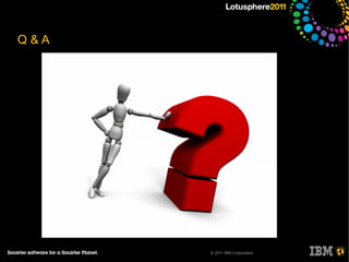 Q&A




      © 2011 IBM Corporation
 