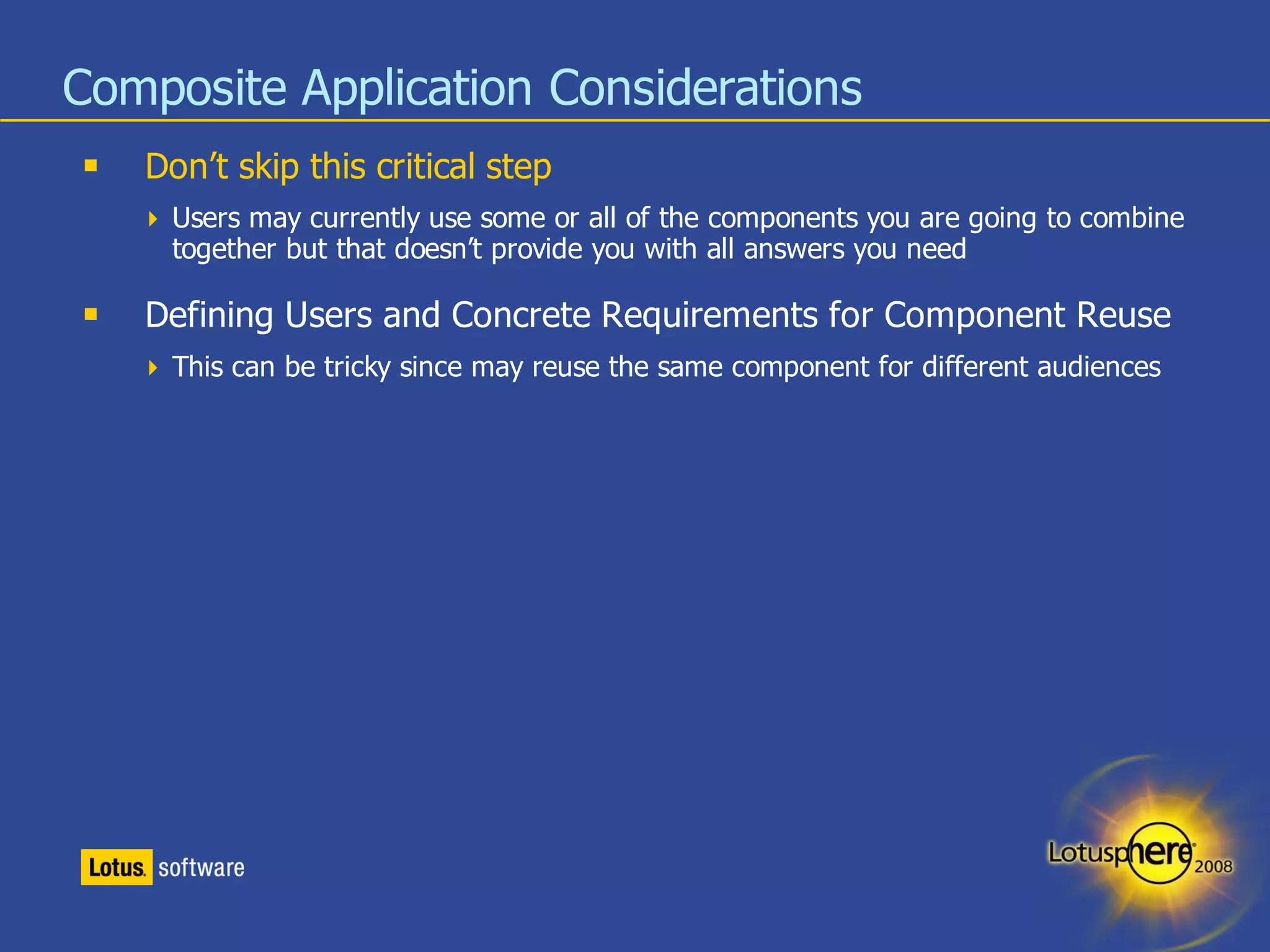 Designing Great User Interfaces for Composite Applications