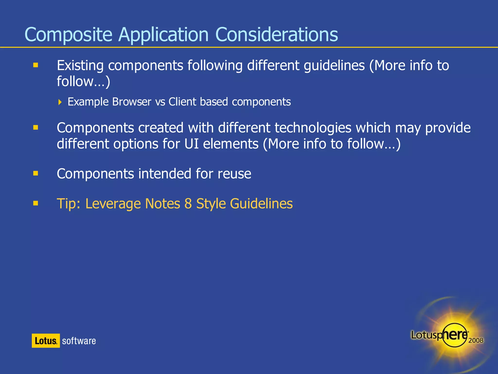Designing Great User Interfaces for Composite Applications