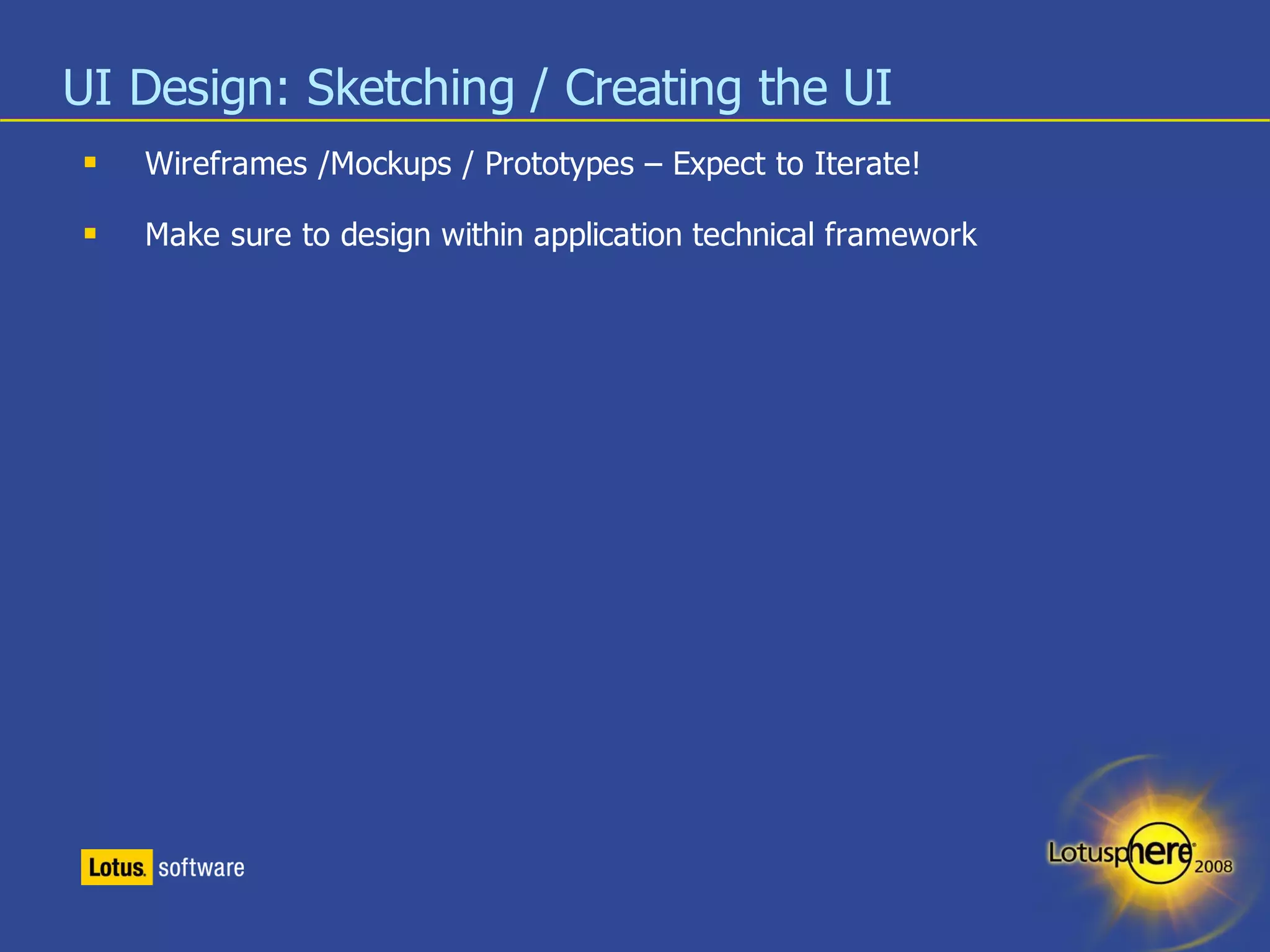Designing Great User Interfaces for Composite Applications