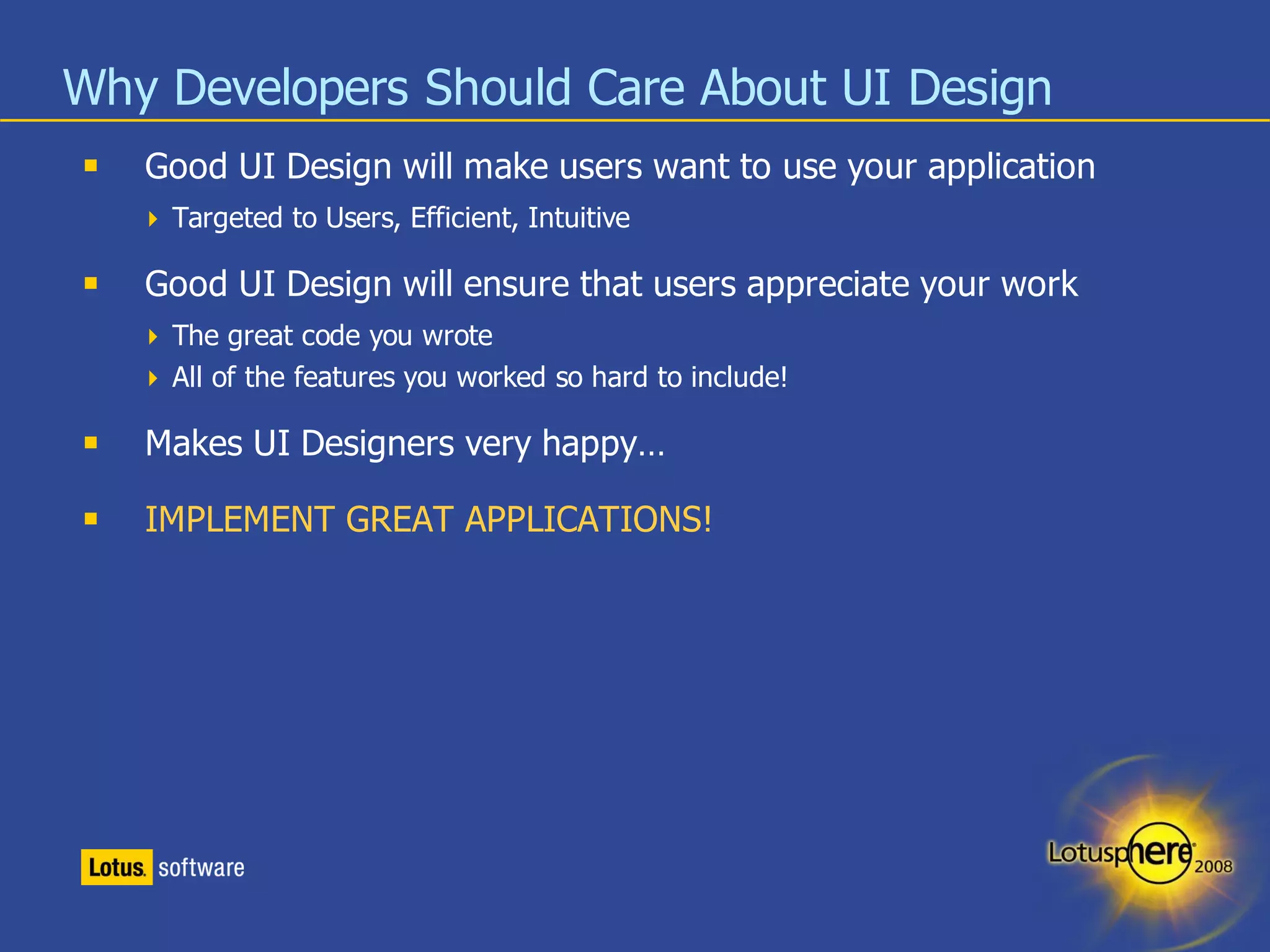 Designing Great User Interfaces for Composite Applications