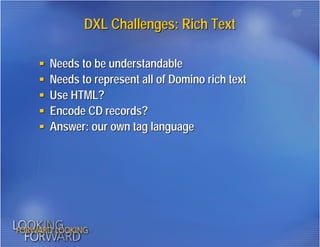 DXL: Working with Domino Data in XML