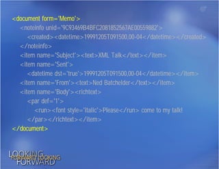 DXL: Working with Domino Data in XML