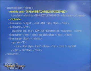 DXL: Working with Domino Data in XML