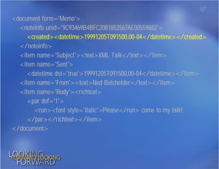 DXL: Working with Domino Data in XML