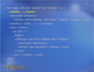 DXL: Working with Domino Data in XML
