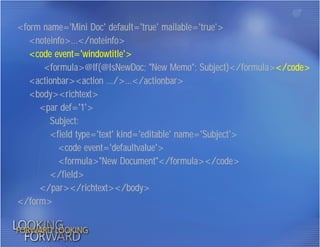 DXL: Working with Domino Data in XML