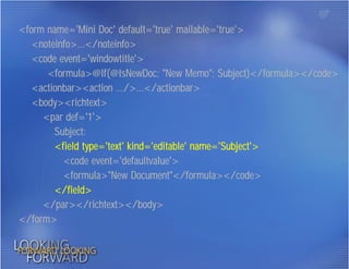 DXL: Working with Domino Data in XML