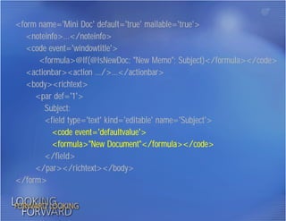 DXL: Working with Domino Data in XML