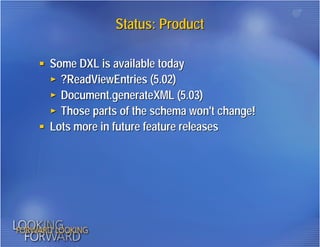 DXL: Working with Domino Data in XML