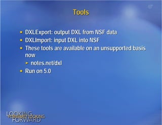 DXL: Working with Domino Data in XML