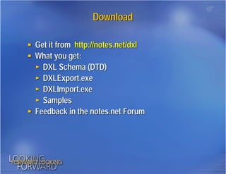 DXL: Working with Domino Data in XML