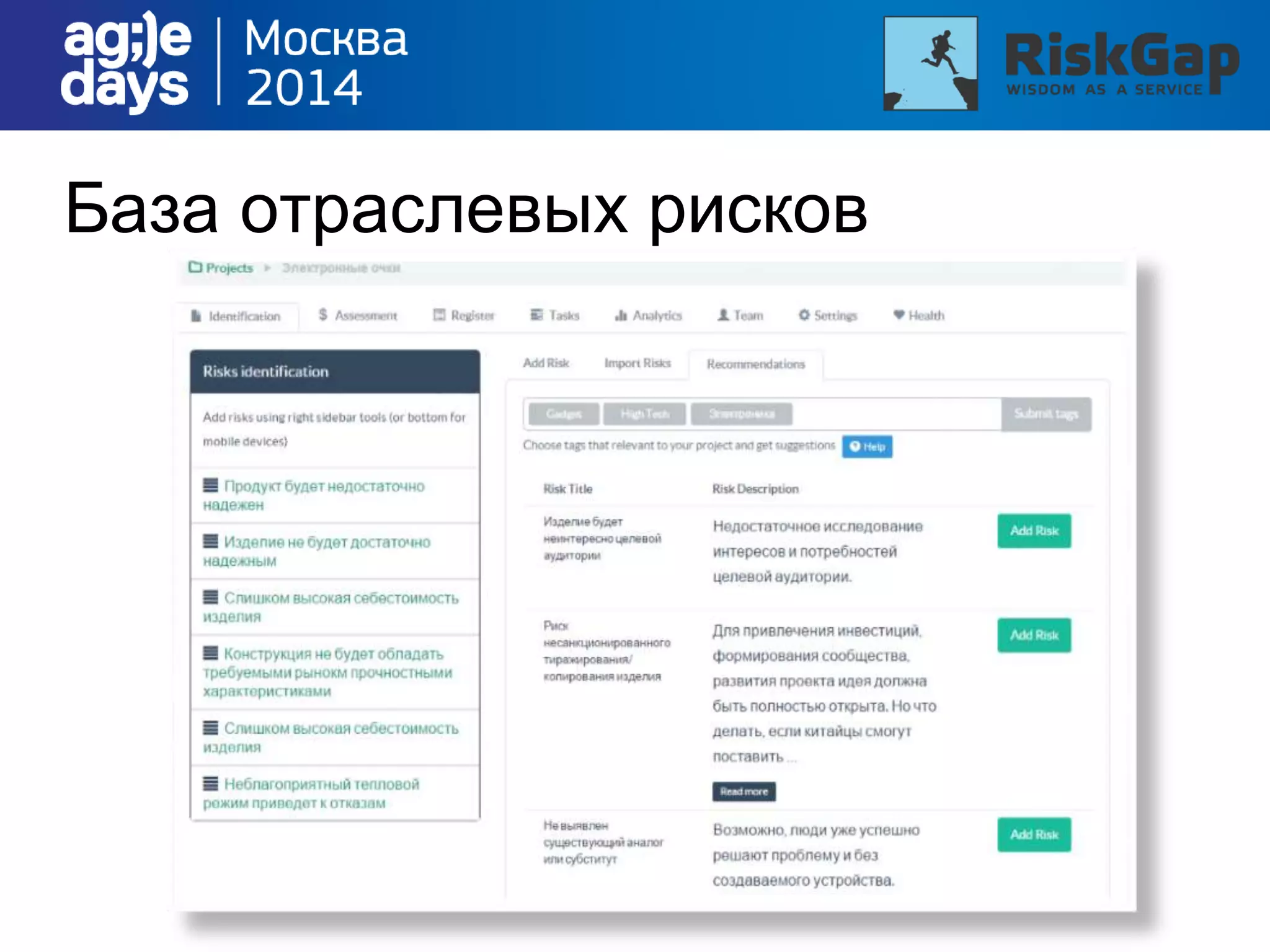 База отраслевых рисков
 