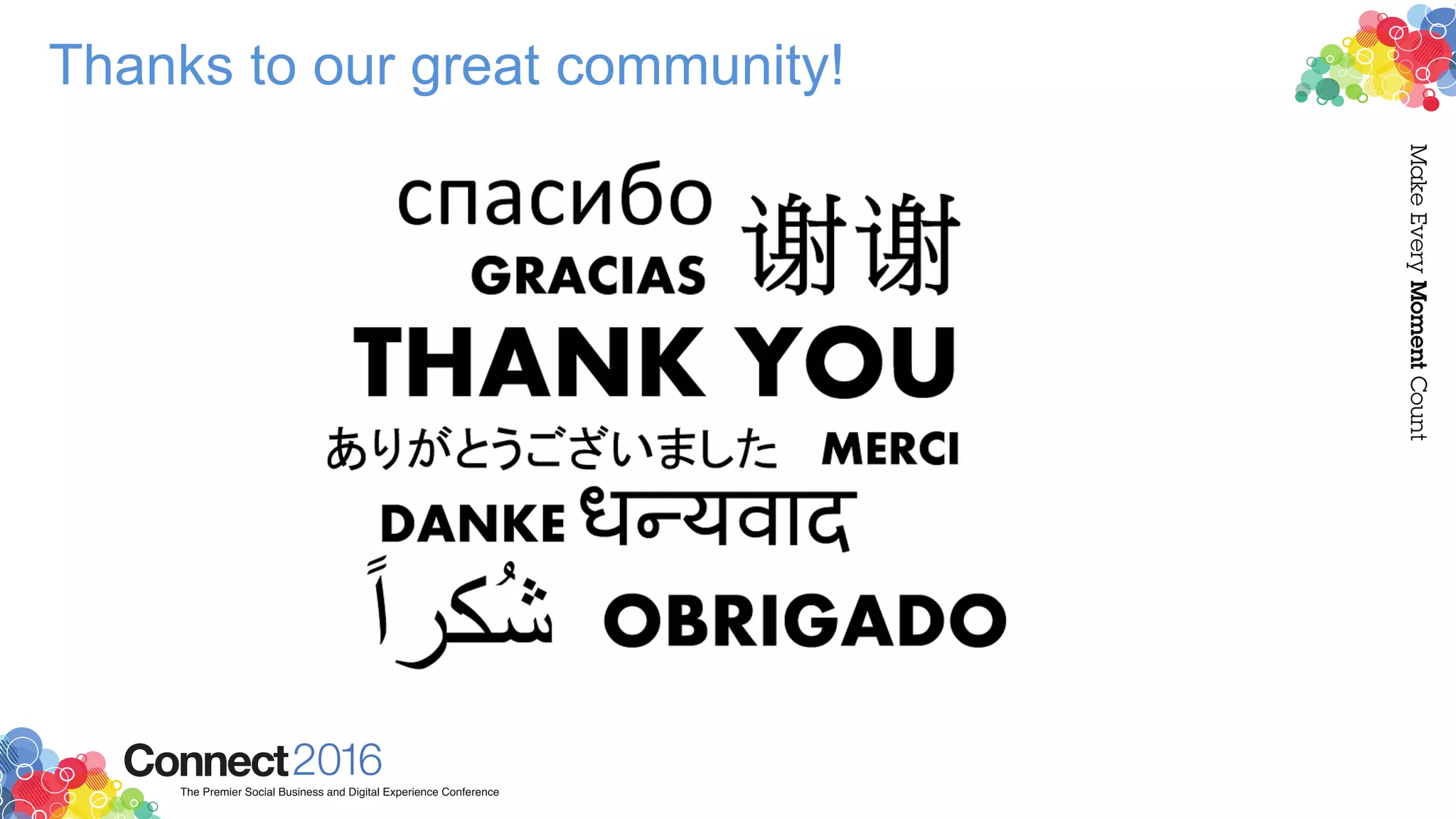 Thanks to our great community!
 