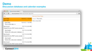 Demo
Discussion database and calendar examples

47

 