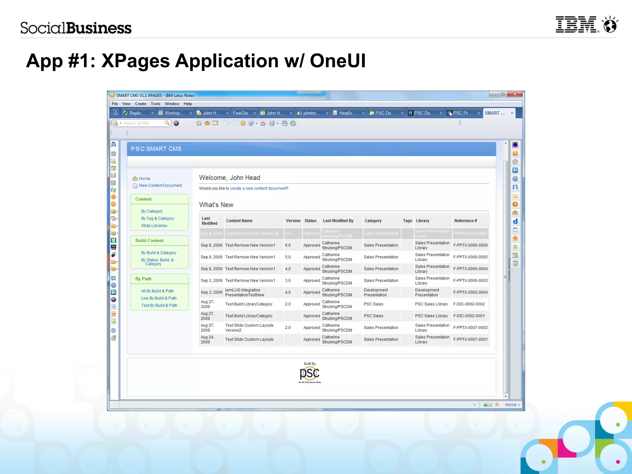App #1: XPages Application w/ OneUI
 