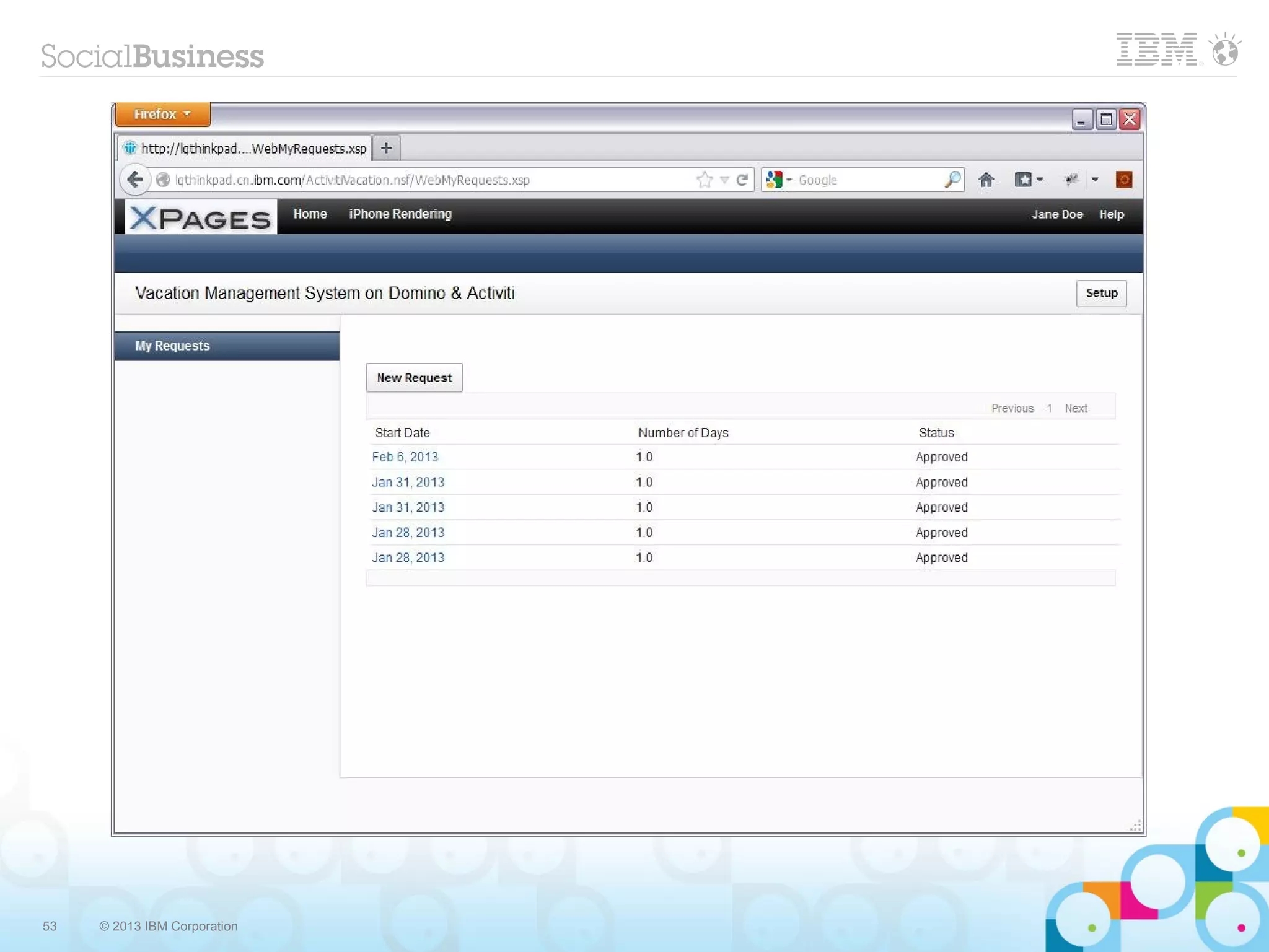 53   © 2013 IBM Corporation
 