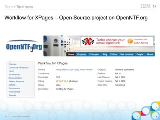 Workflow for XPages – Open Source project on OpenNTF.org




34   © 2013 IBM Corporation
 