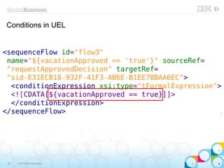 Conditions in UEL




48   © 2013 IBM Corporation
 