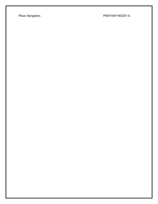 Place: Bangalore. PRATHAP REDDY.A
 