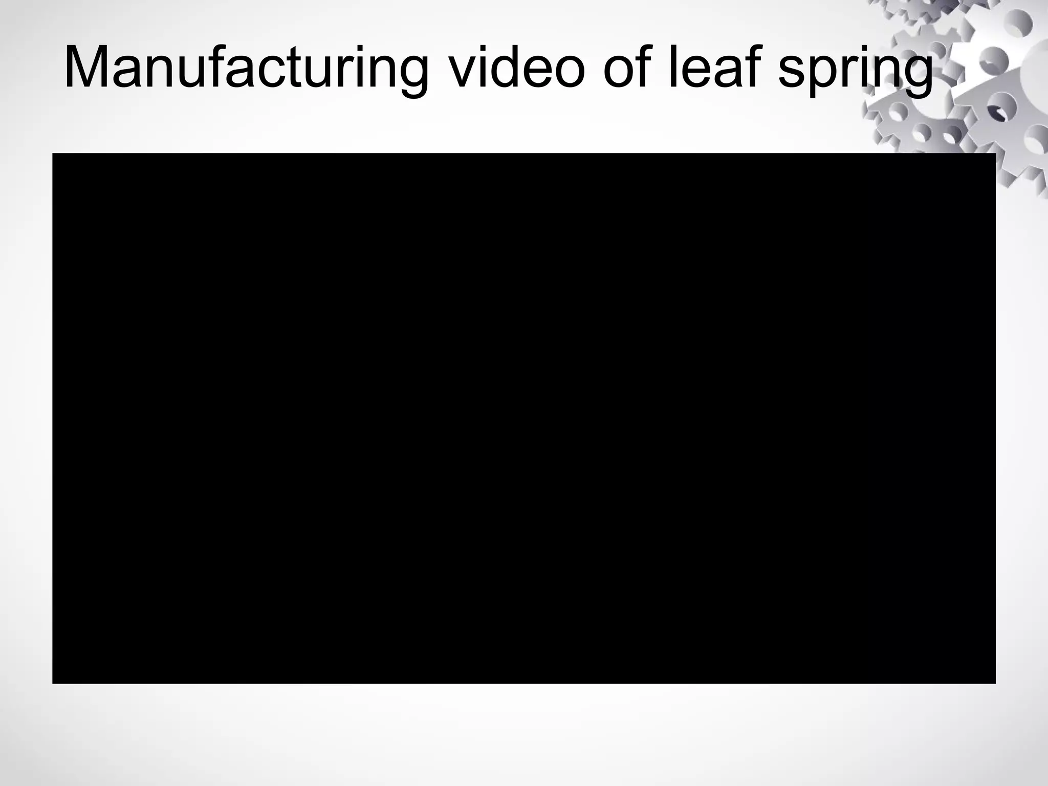 Manufacturing video of leaf spring
 